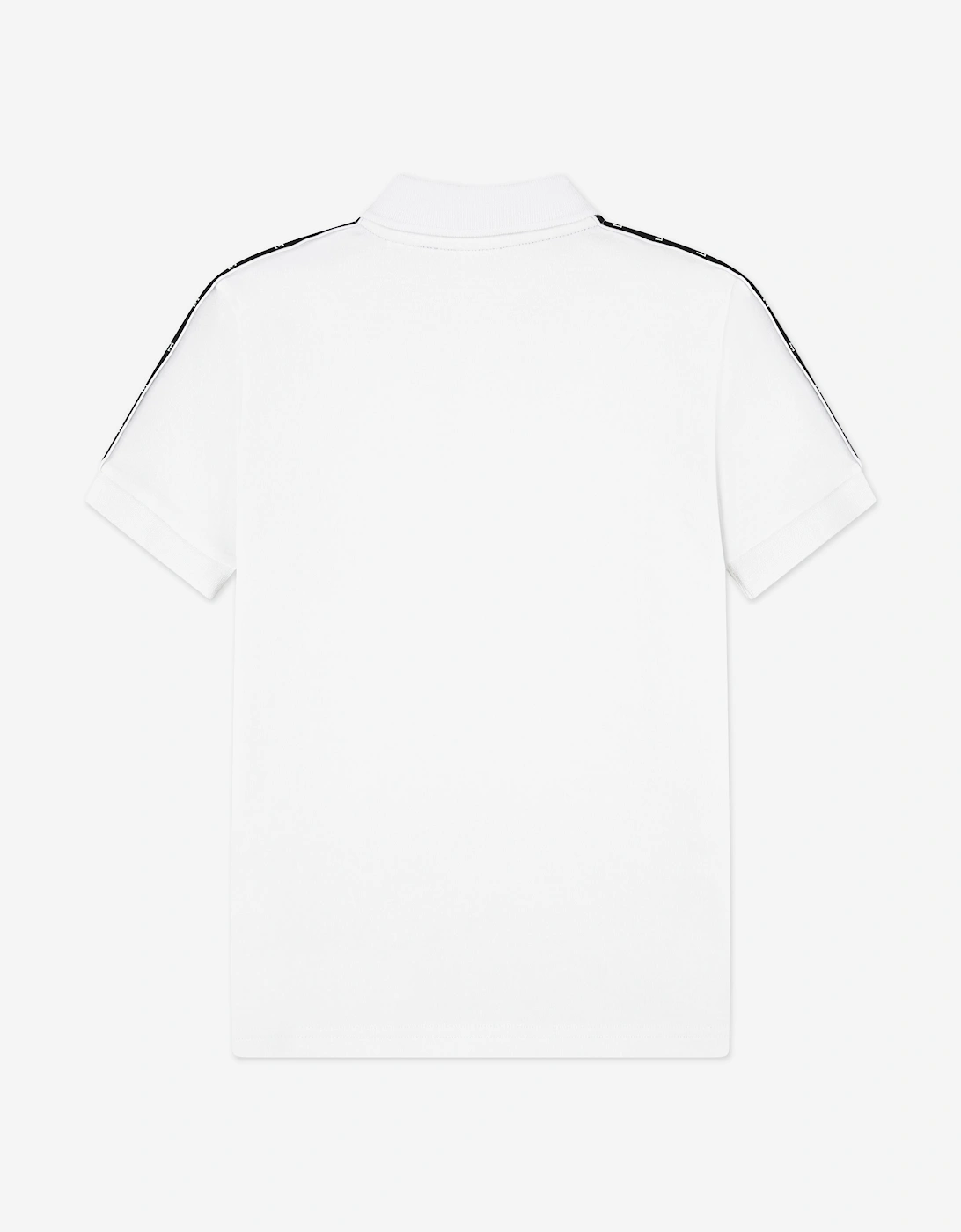 Boys Carbonised Interlock Polo Shirt in White