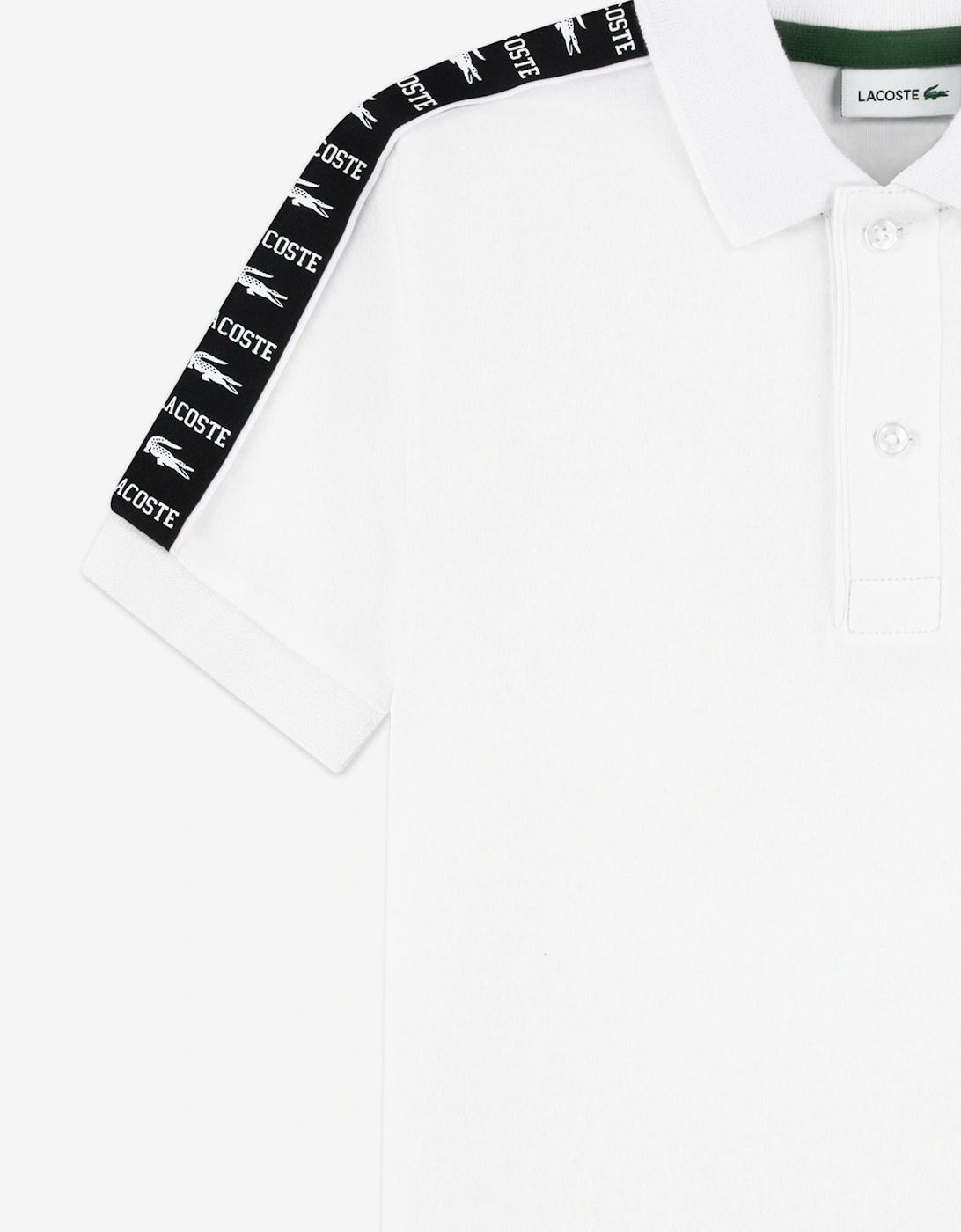Boys Carbonised Interlock Polo Shirt in White