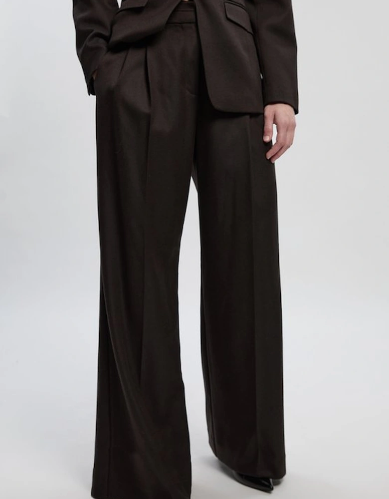 Tailored Marl Wide Leg Trouser