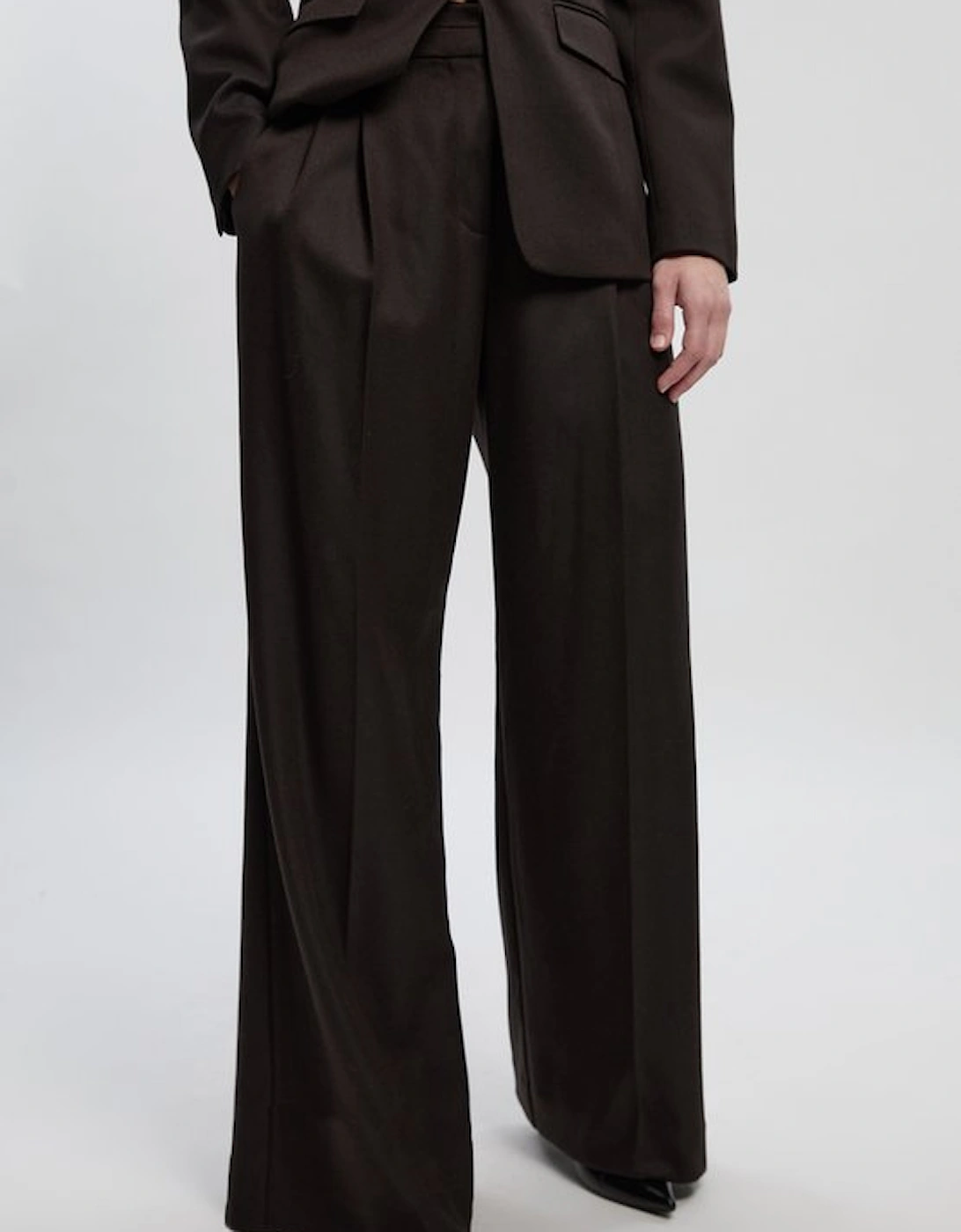 Tailored Marl Wide Leg Trouser