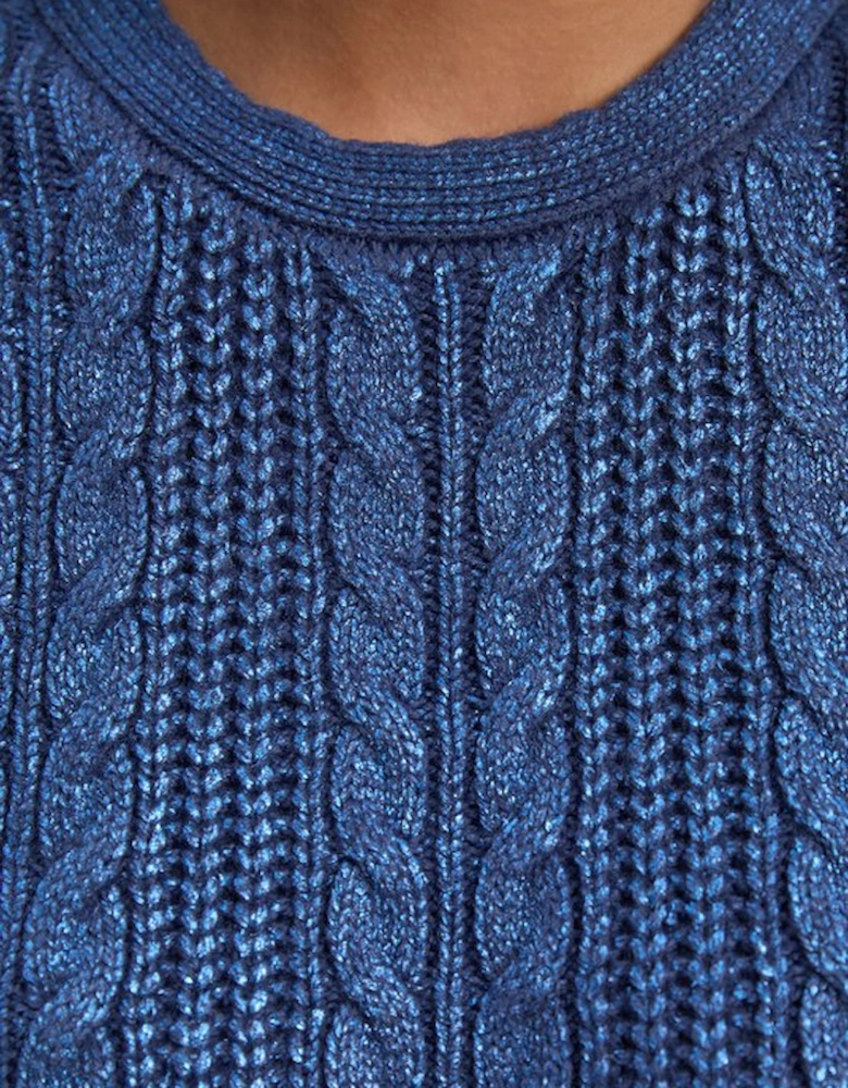 Foil Cable Knit Tank Top