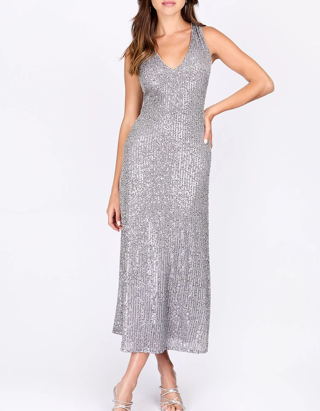 iSKA Gunmetal Sequin Midaxi Dress, 2 of 1