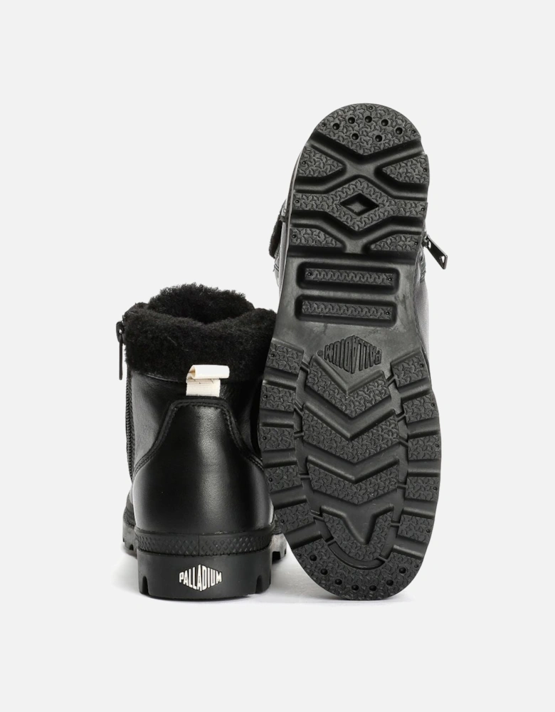 Pampa HI Snow Warm Leather Women's Black Boots