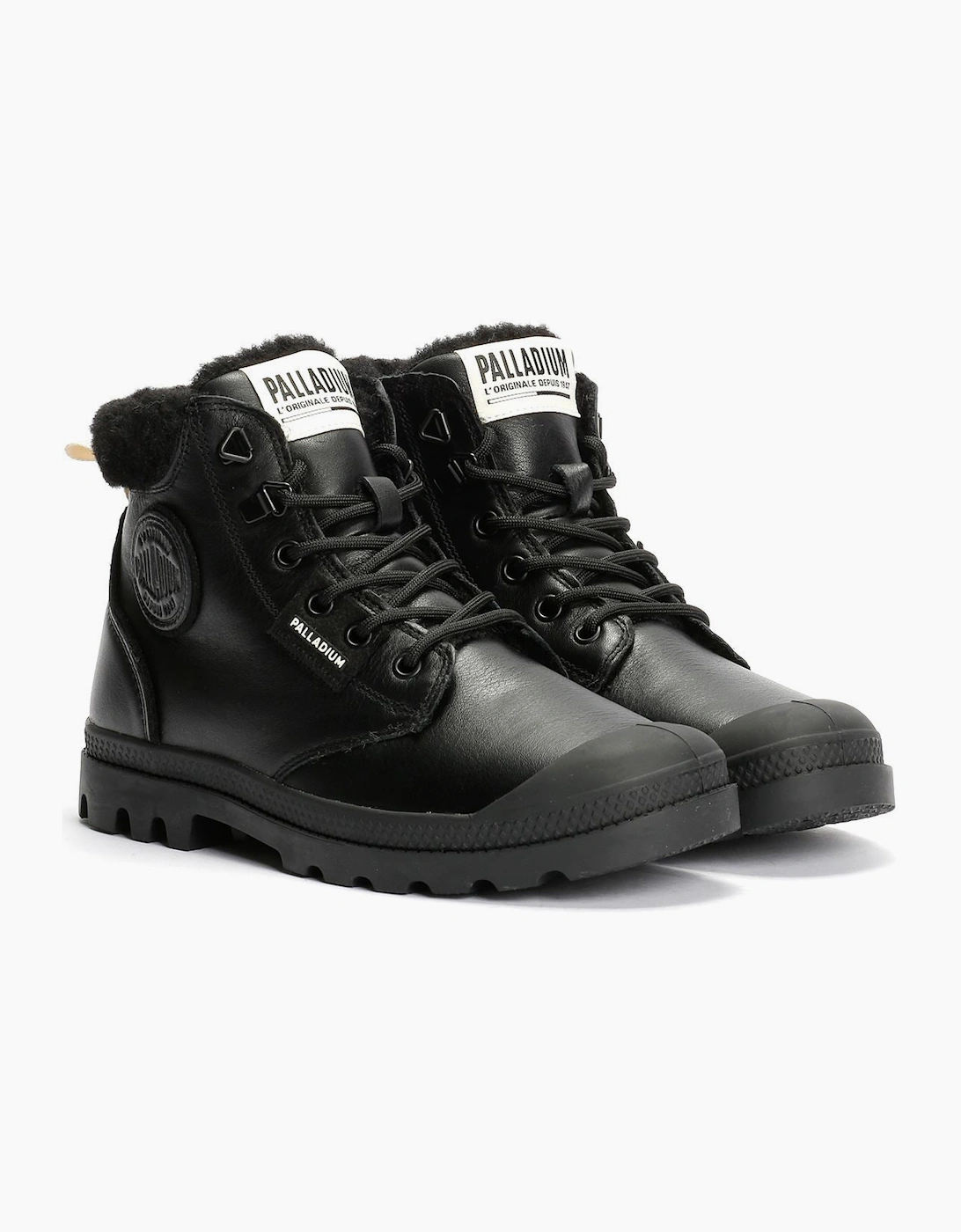 Women's Palladium Pampa HI Snow Warm Leather Women's Black Boots - Size: 7