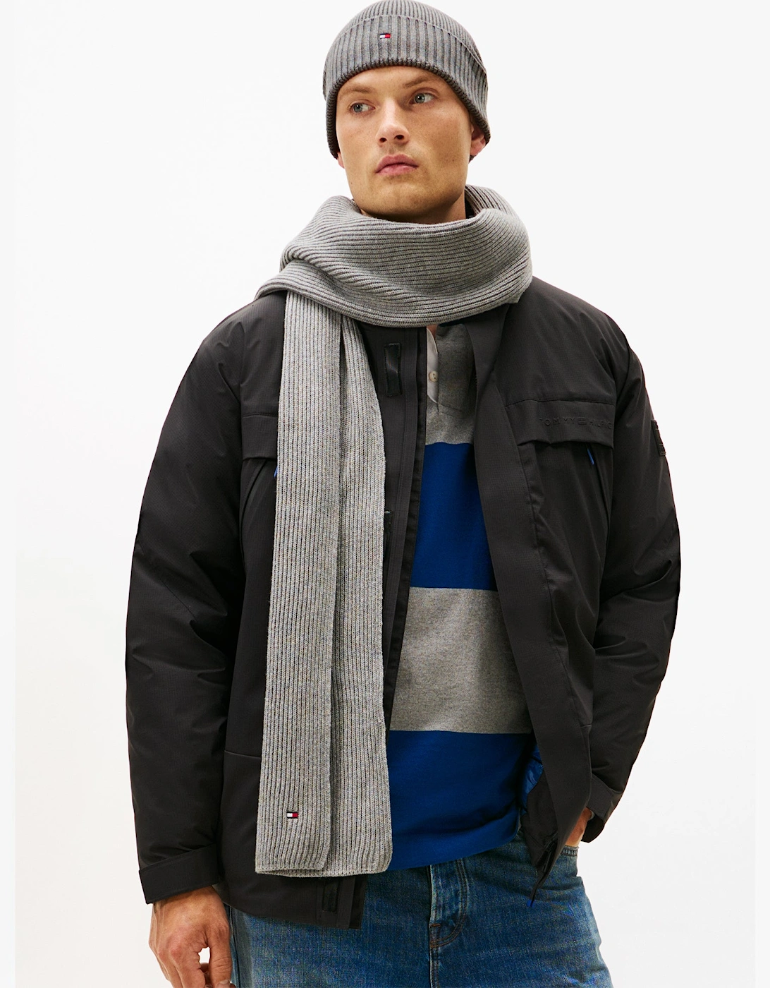 AM0AM13807 TH FLAG BEANIE & SCA Mens Beanie Mid Grey Heather