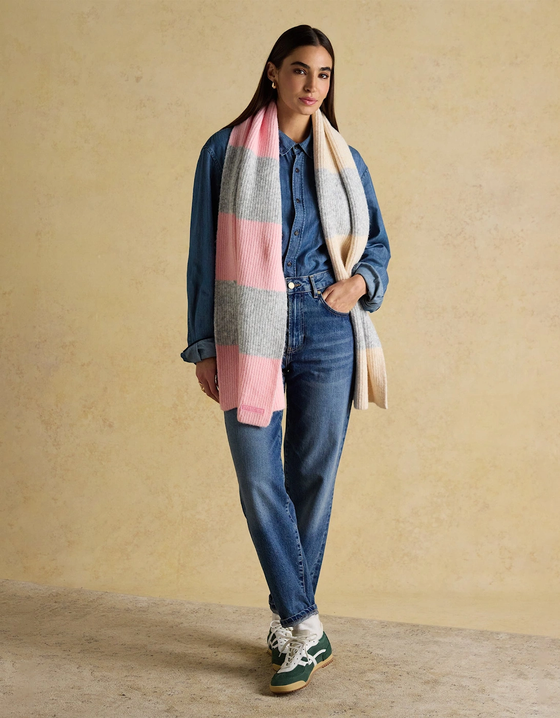 POPLEY STRIPE Womens Winter Pink/Grey