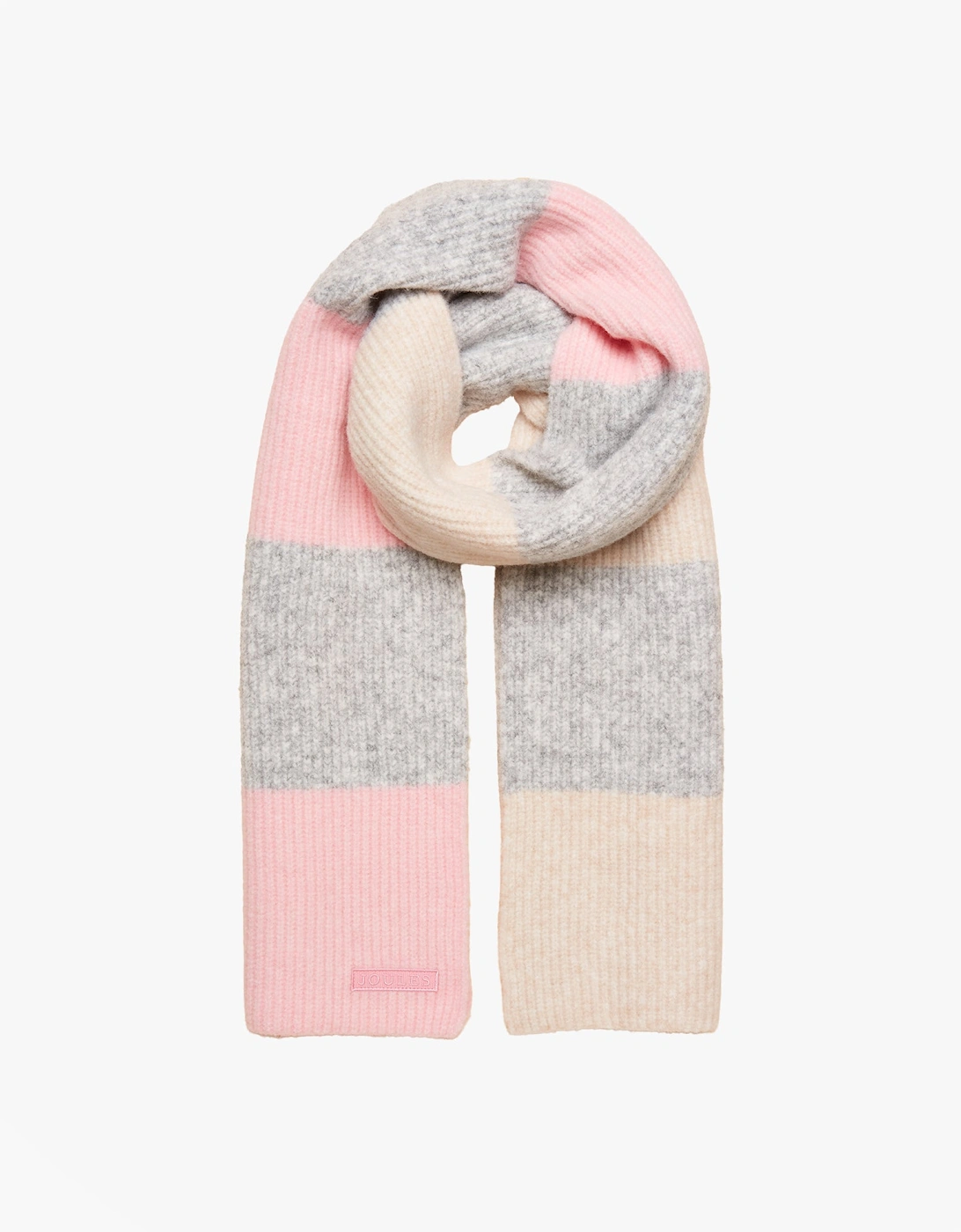Joules Women's Multi Popley Stripe Winter Pink/Grey