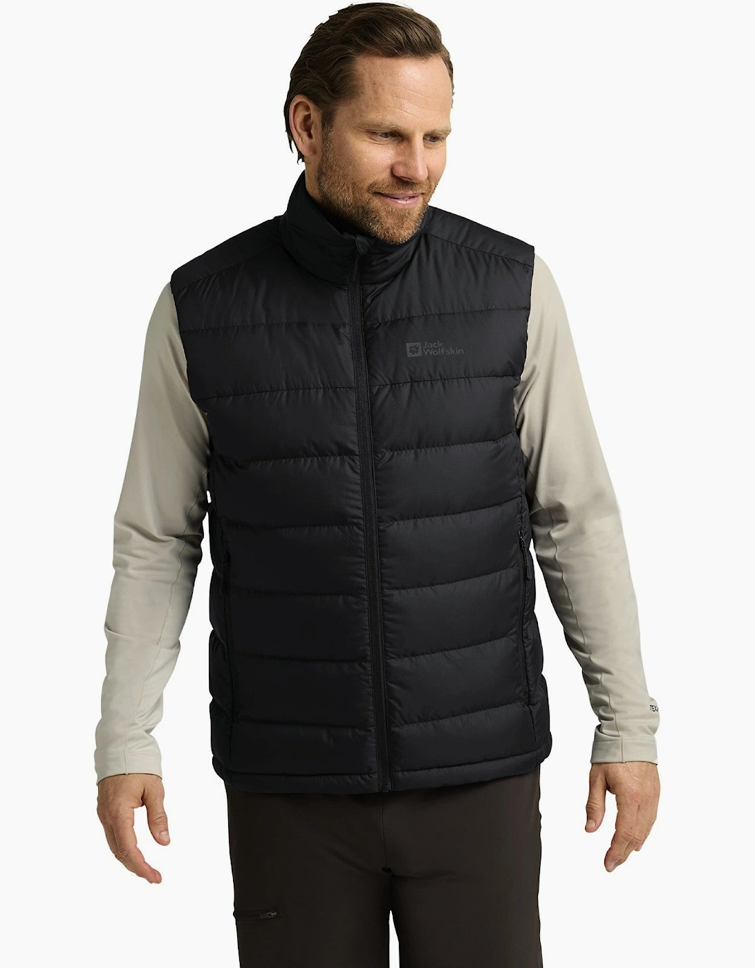 Men's Jack Wolfskin Mens Ather Down Padded Gilet - Black - Size: 38/Regular