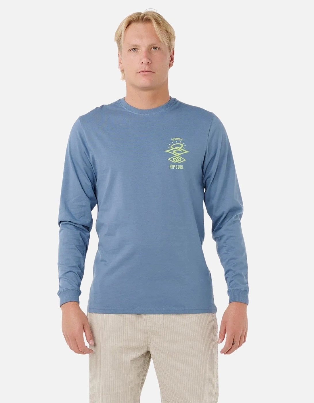 Rip Curl Mens Search Icon Long Sleeve Crew Neck T-Shirt, 2 of 1