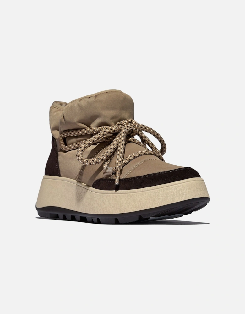 F-Mode Suede Women's Taupe Boots