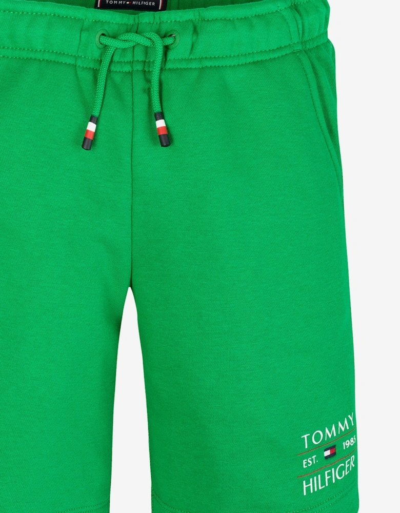 Boys Flag Sweat Shorts in Green