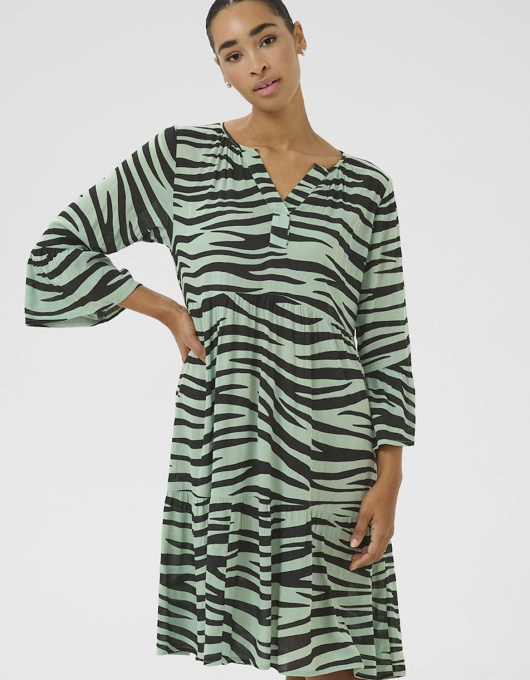 KAlea 3/4 Sleeve A-line Fit Dress, 2 of 1
