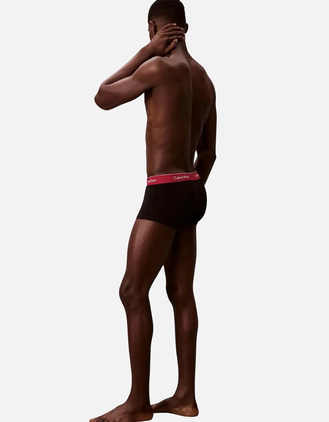 3-Pack Icon Cotton Stretch Low-Rise Boxer Trunks, Black with fall berry and frozen