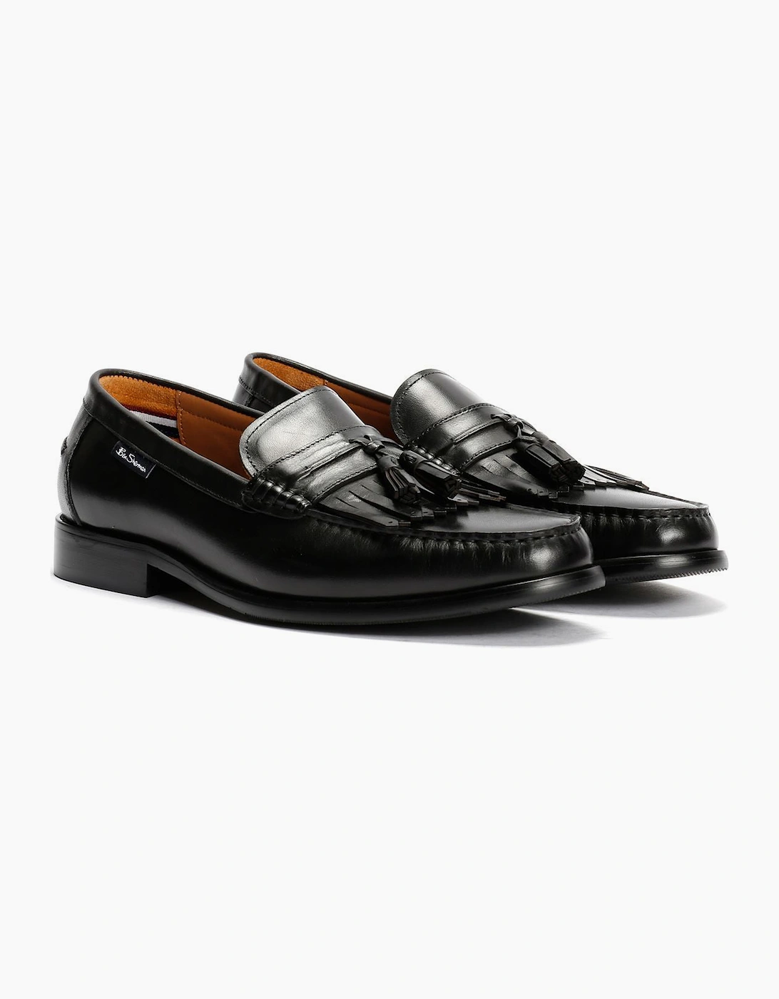 Ben Sherman Men's Black Buster Leather Loafers  9 Size 9