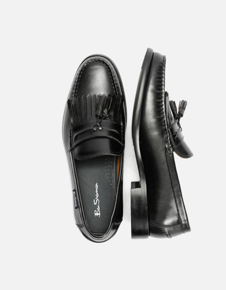 Buster Leather Men's Black Loafers