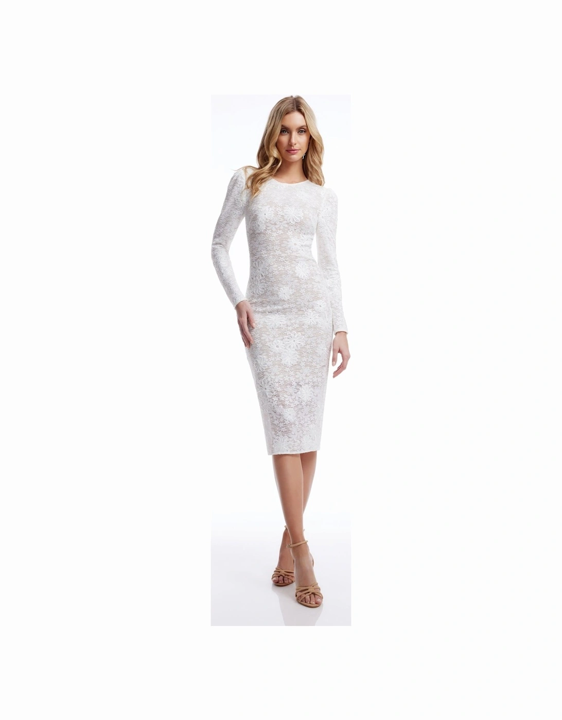 Sophia Long Sleeves Bodycon Midi Dress, 2 of 1