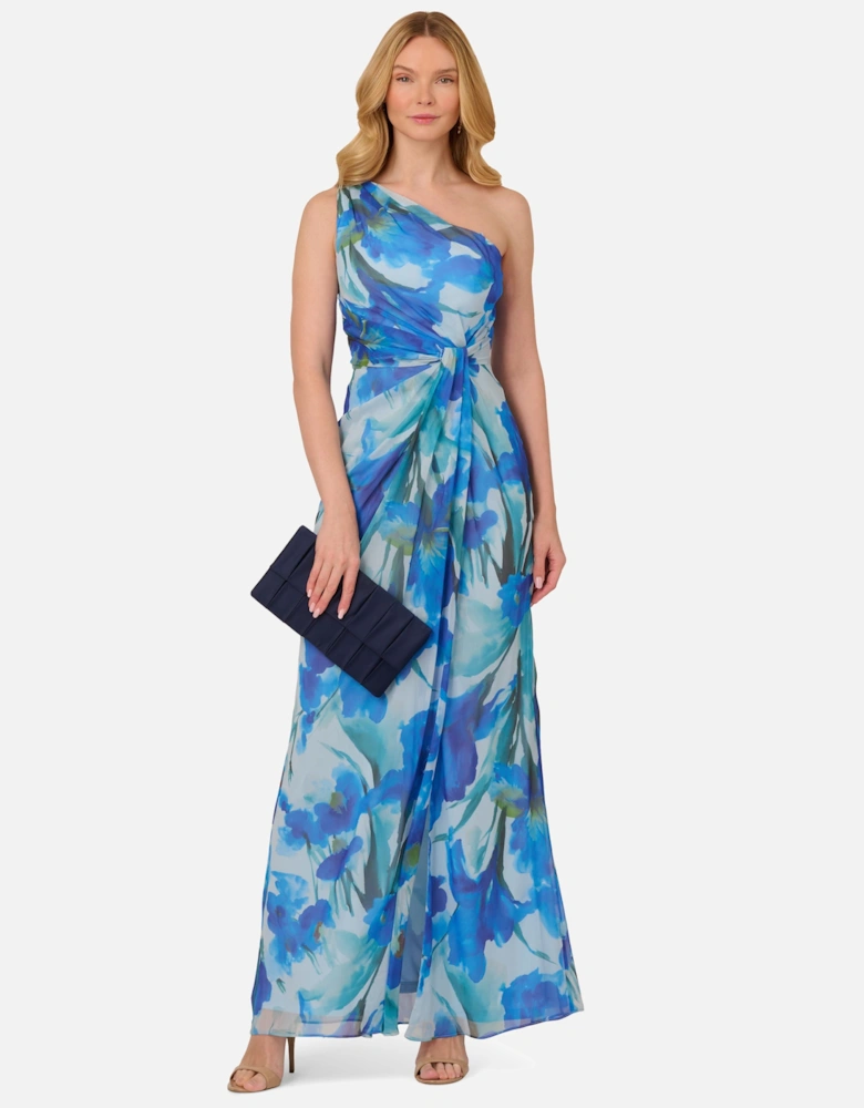 Print Chiffon Long Dress