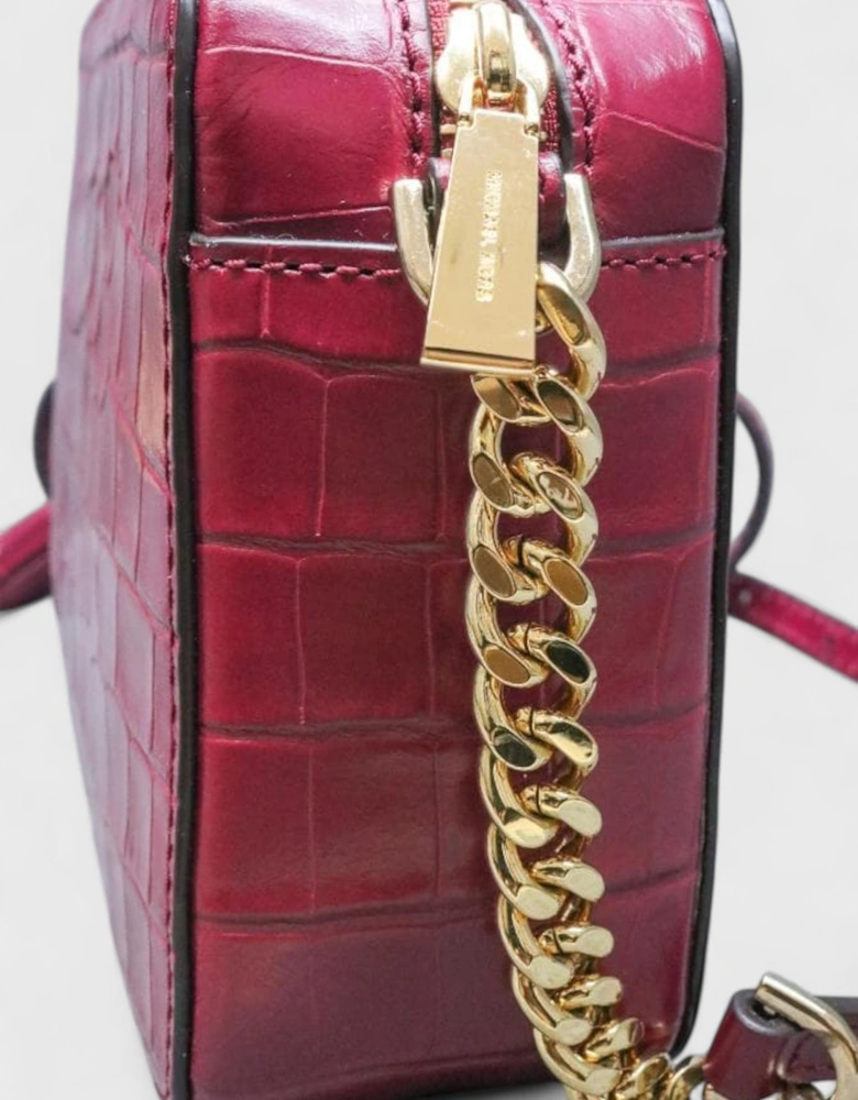 Ginny Medium Crocodile Embossed Leather Crossbody Bag