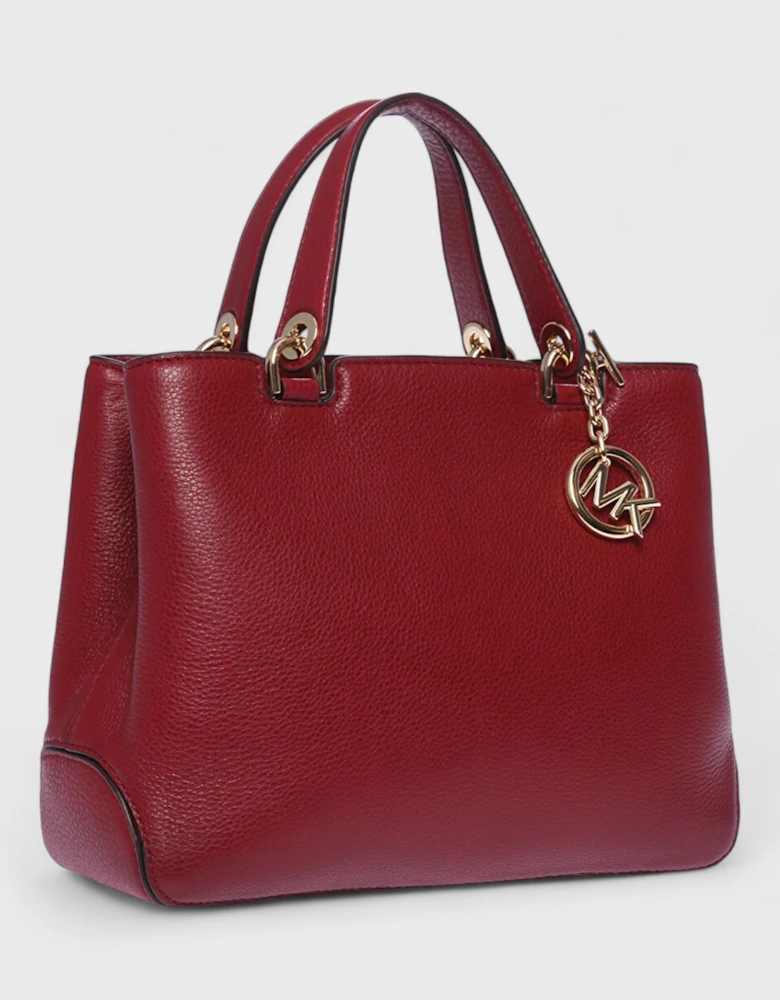 Anabelle Leather Bag Cherry Red