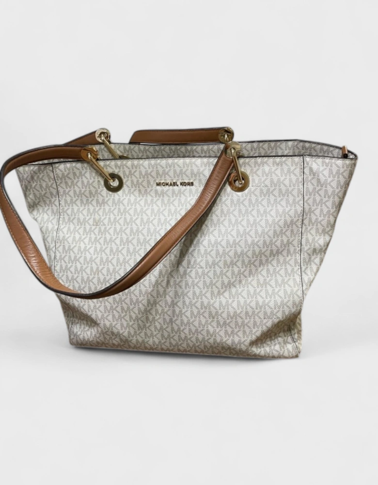 Raven Signature Tote Bag Tan