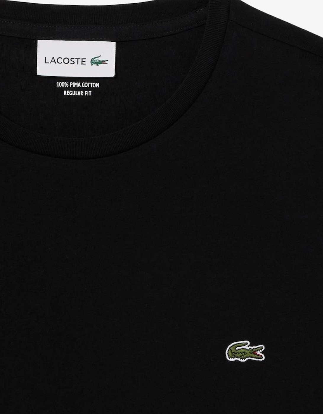 Black Pima Cotton Crew Neck T-Shirt