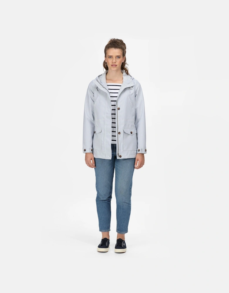 Womens/Ladies Nahla Stripe Waterproof Jacket