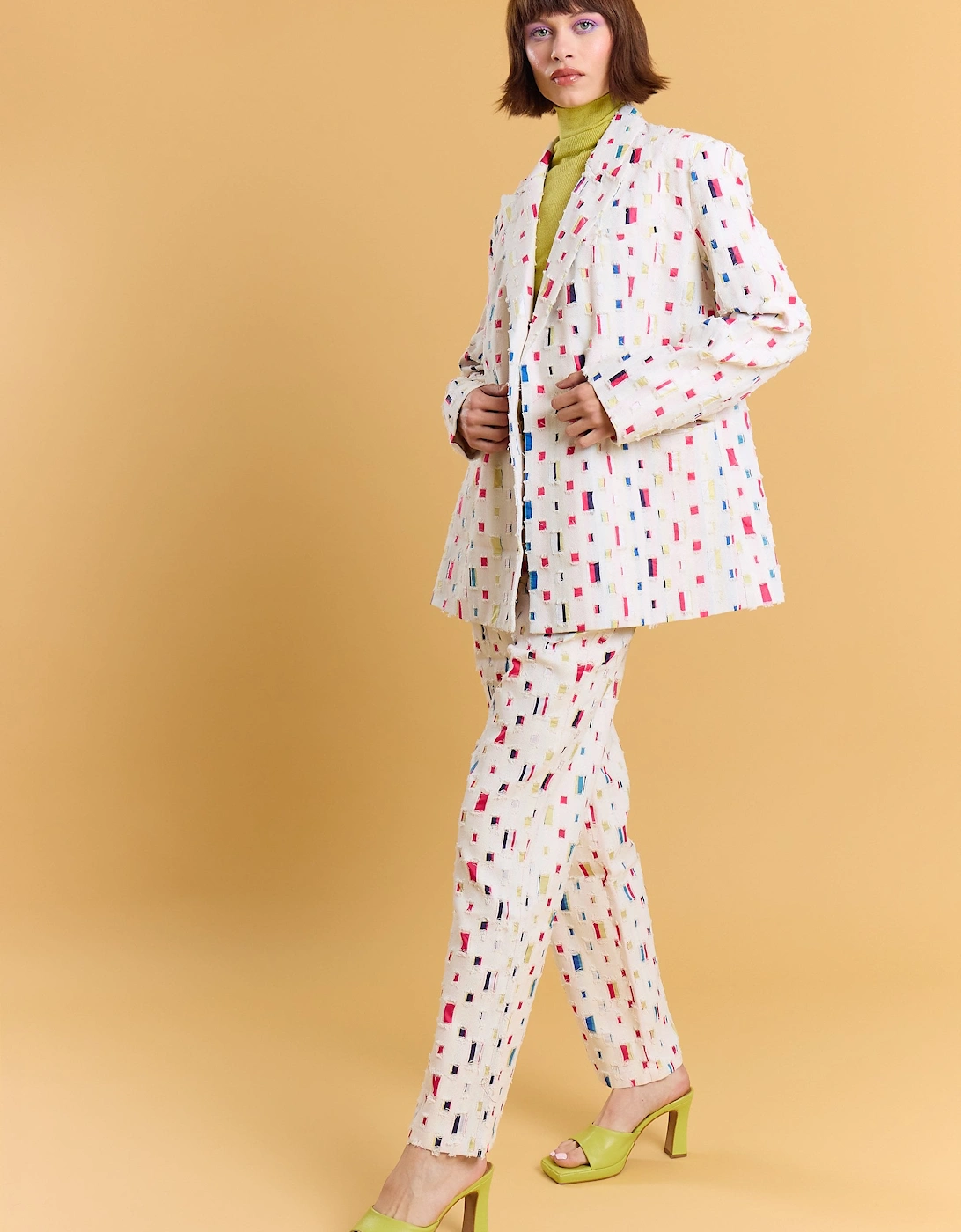 Eco Cotton Geometric Trousers, 3 of 2