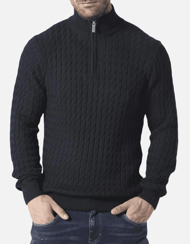 Portie Navy Knitwear Jumper