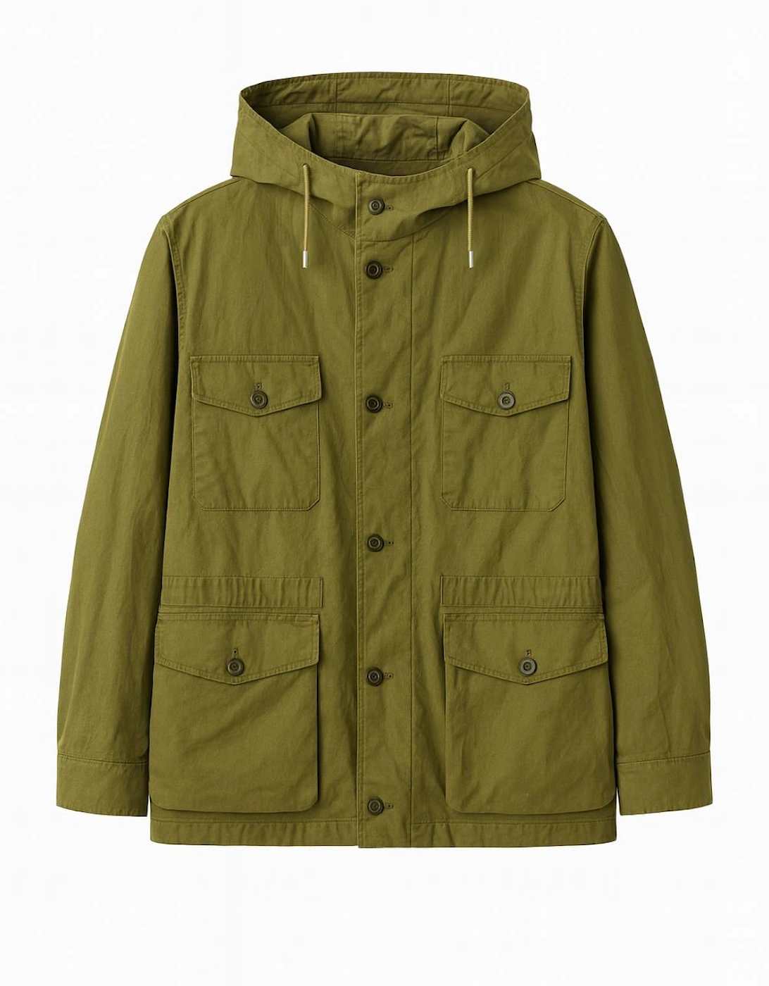 Men's Olive Green Hooded Wax Parka, 3 of 2