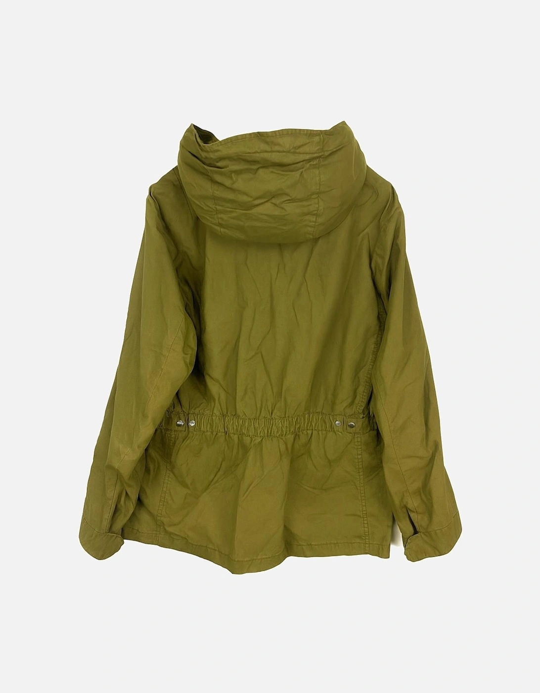 Men's Olive Green Hooded Wax Parka