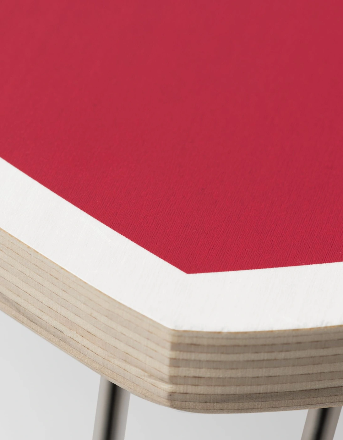 Heart Folding Table – Scarlet / White