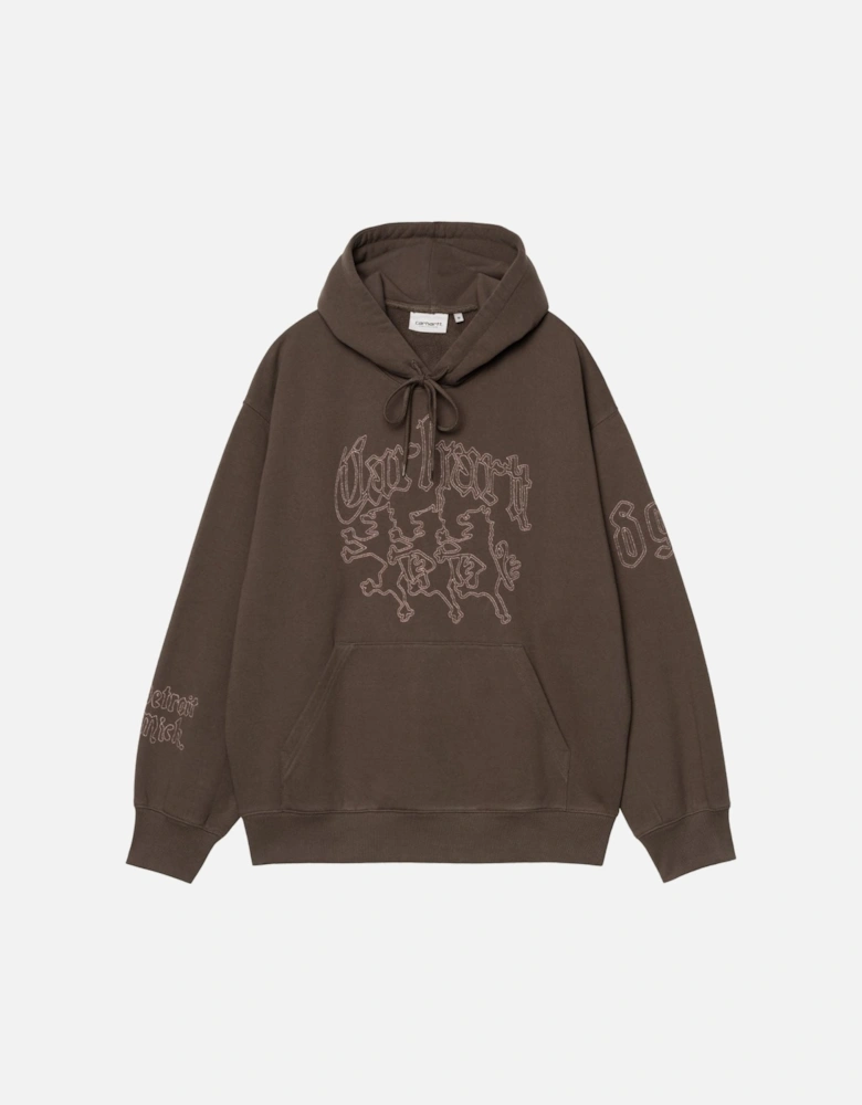 Hooded Hackwork Sweatshirt - Vitola / Glassy Pink