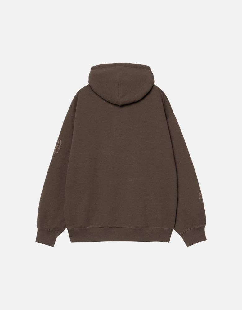 Hooded Hackwork Sweatshirt - Vitola / Glassy Pink