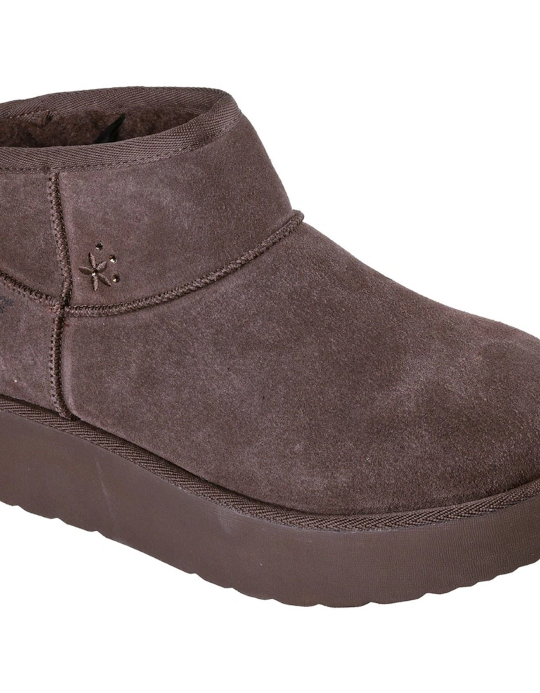 Keep Cozy Leather Women's Chocolate Winter Ankle Boots