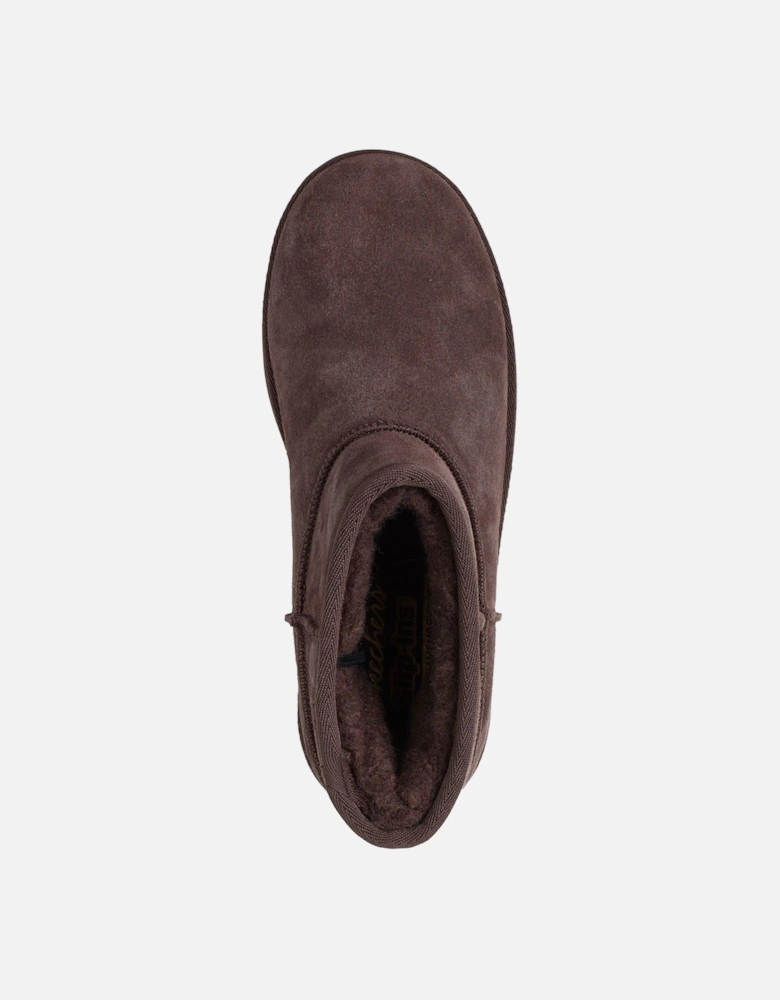 Keep Cozy Leather Women's Chocolate Winter Ankle Boots