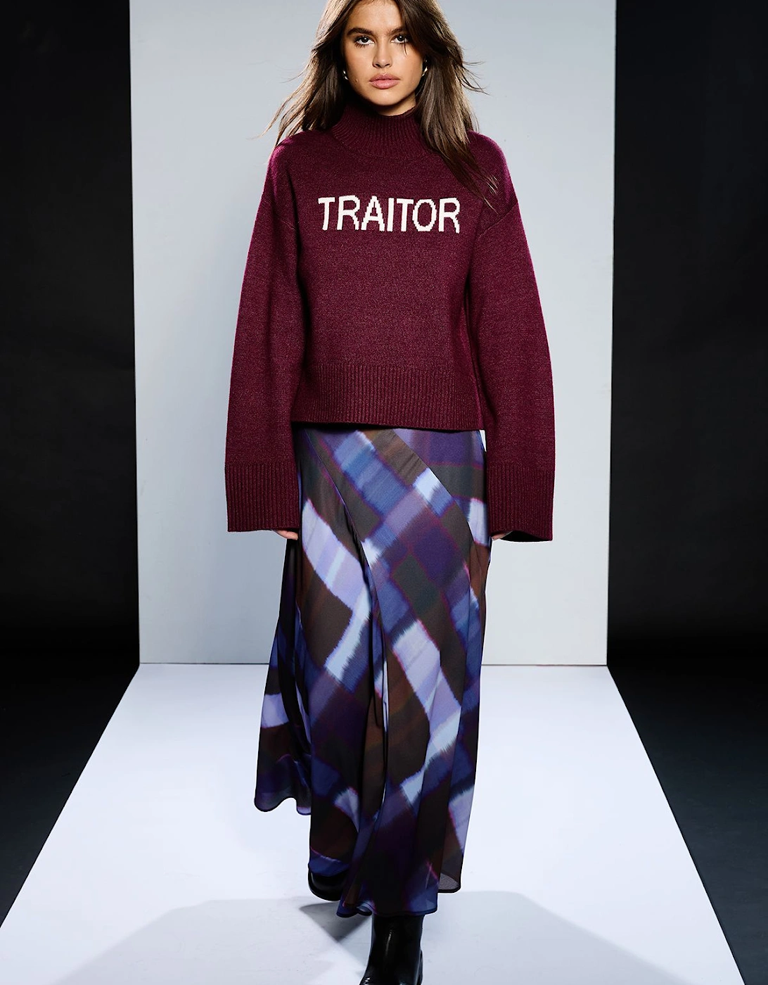 Check Midi Skirt, 2 of 1