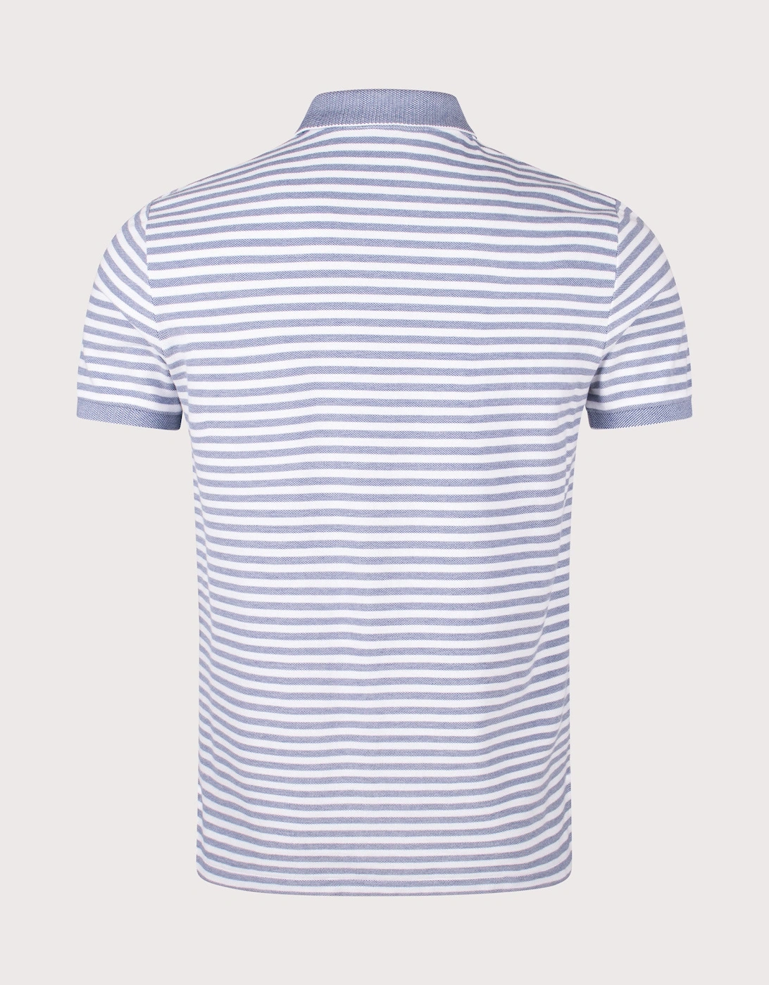 Custom Slim Fit Striped Mesh Polo Shirt