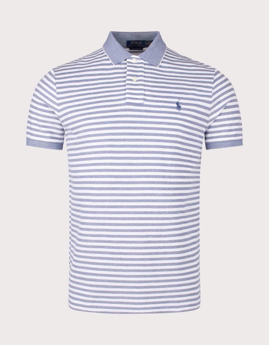 Custom Slim Fit Striped Mesh Polo Shirt, 4 of 3