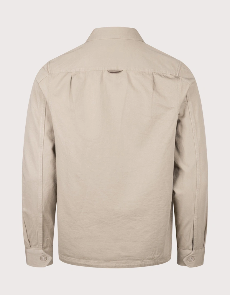 Twill Zip Through Overshirt