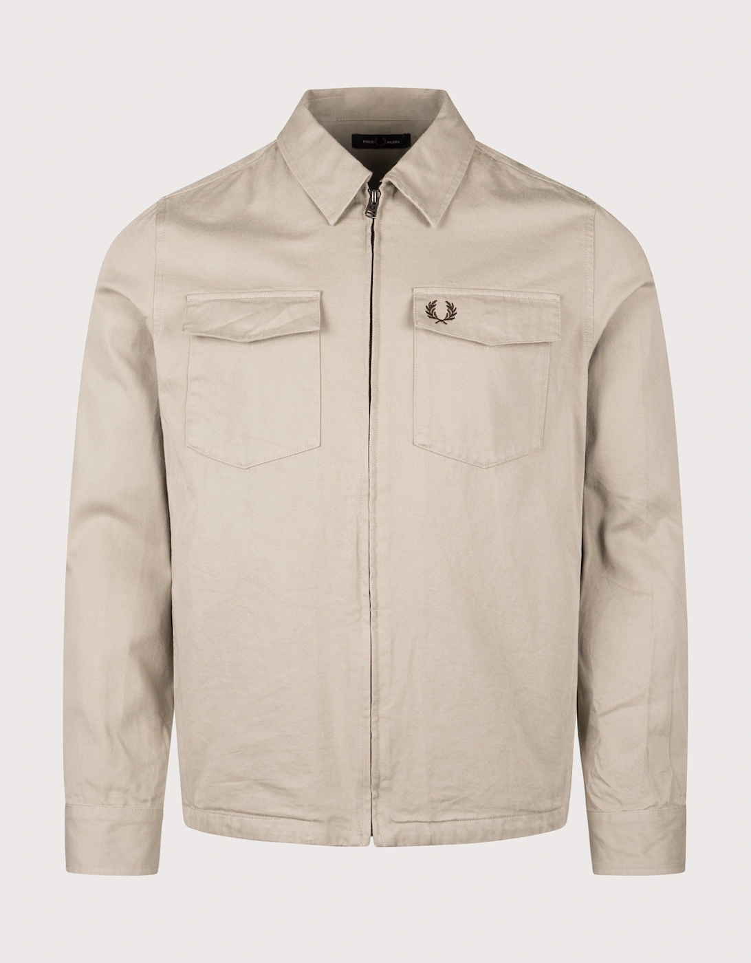 Twill Zip Through Overshirt, 4 of 3