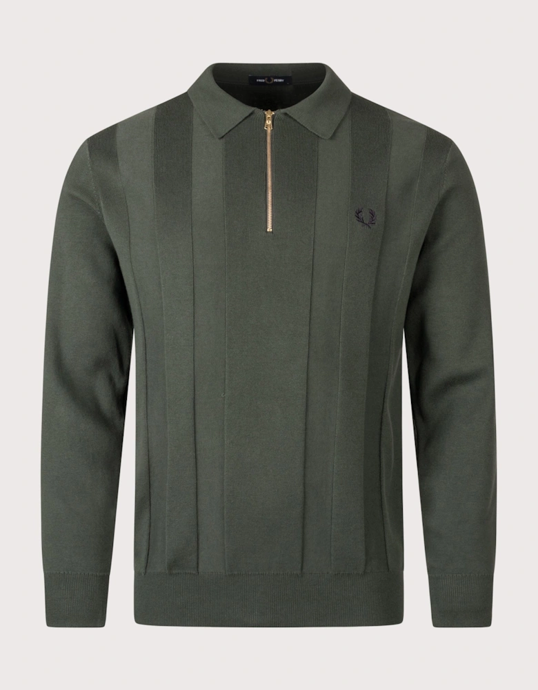 Tonal Stripe Knitted Shirt