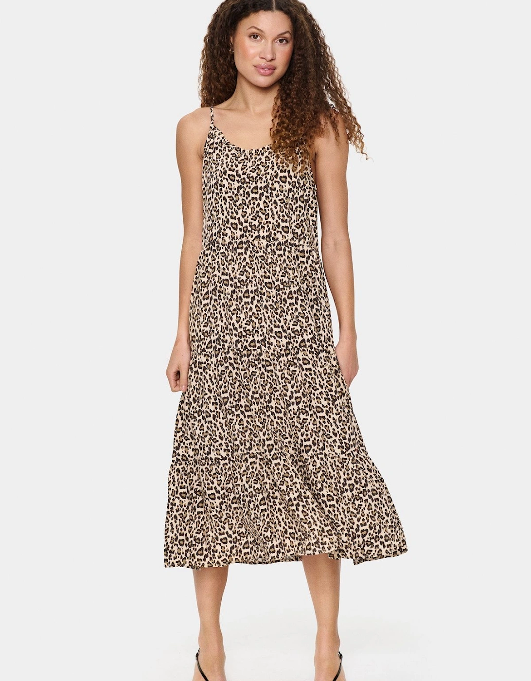 Eda Spaghetti Straps A-line Midi Dress, 2 of 1