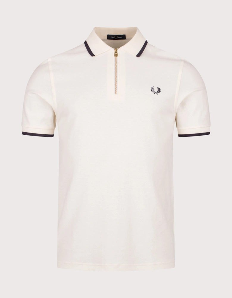 Crepe Piqué Polo Shirt