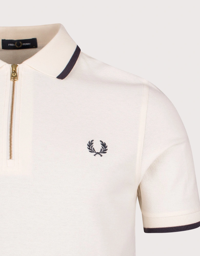 Crepe Piqué Polo Shirt