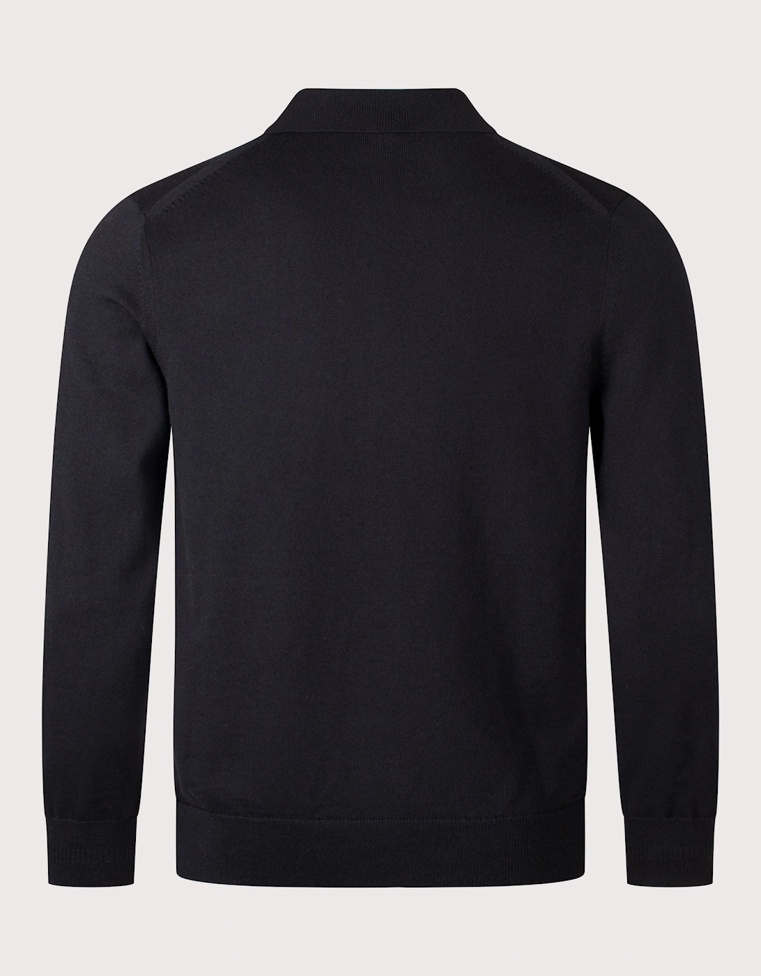 Long Sleeve Knitted Polo Shirt