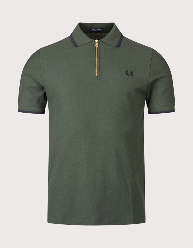 Crepe Piqué Polo Shirt