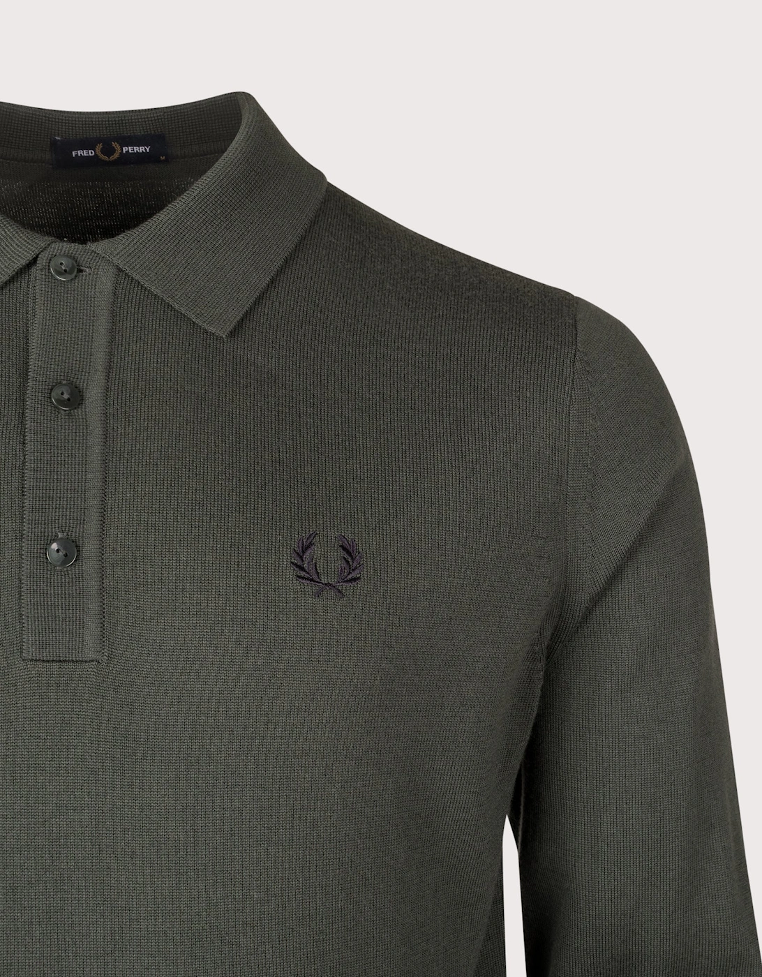 Long Sleeve Knitted Polo Shirt