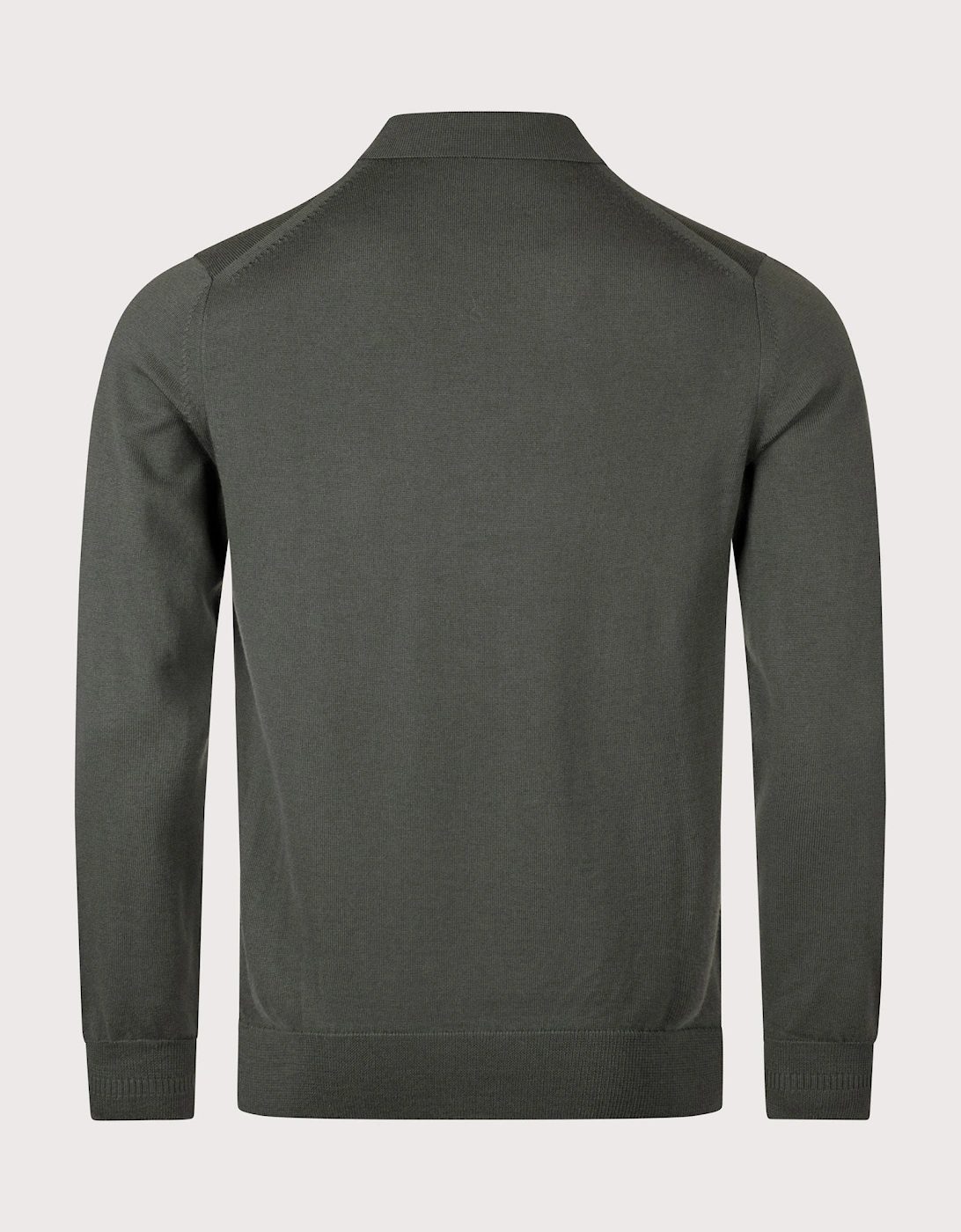 Long Sleeve Knitted Polo Shirt