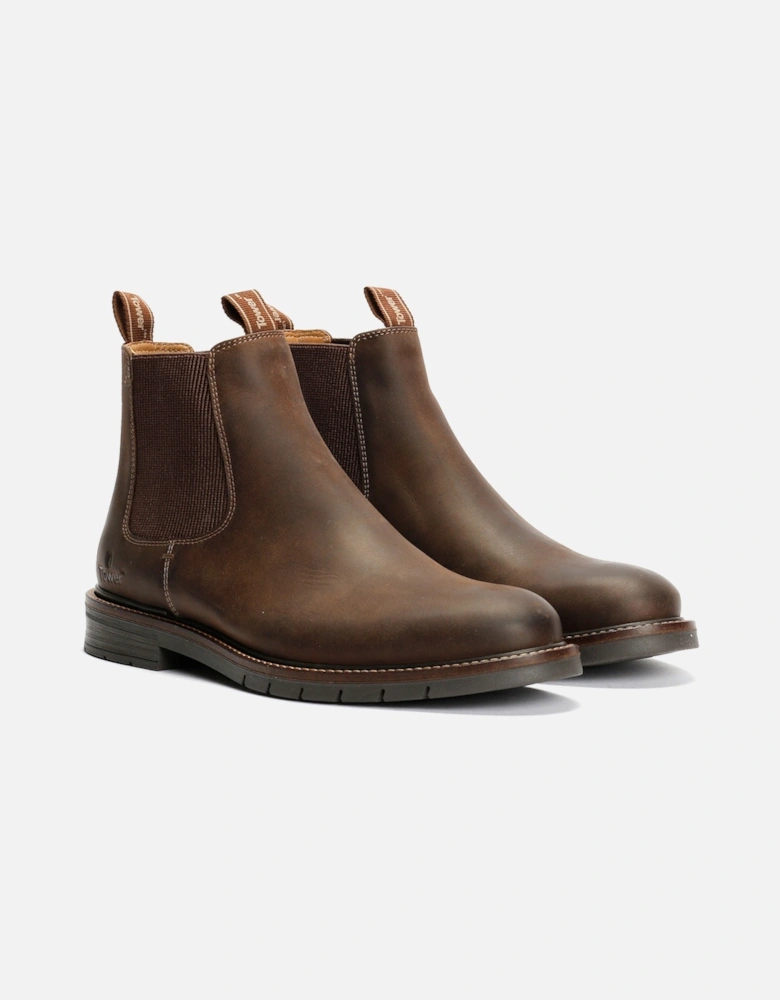 Tower London Harbour Leather Men's Dark Brown Chelsea Boots