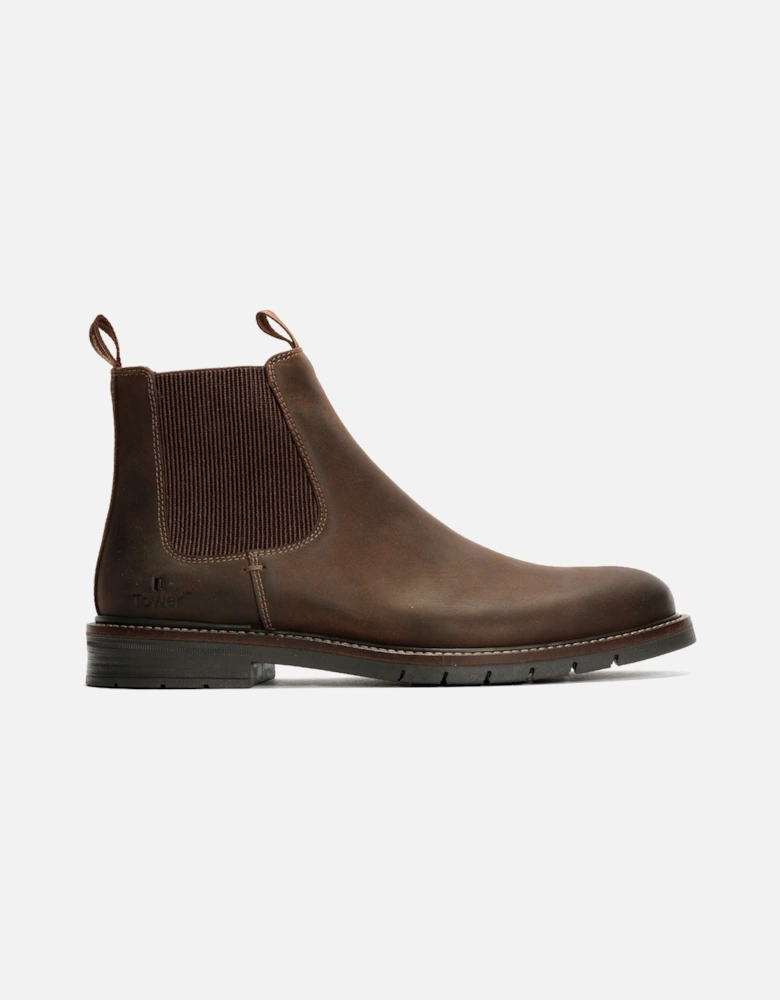 Tower London Harbour Leather Men's Dark Brown Chelsea Boots